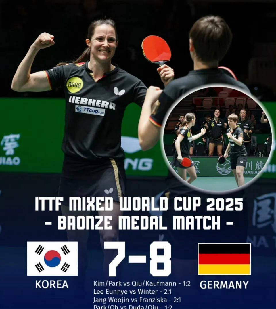 韩国队险胜德国队,马龙关键制胜 韩国队险胜德国队,马龙关键制胜